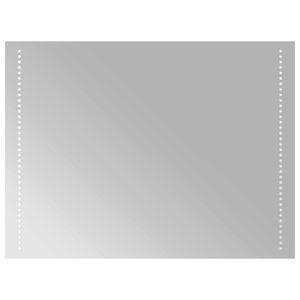 vidaXL LED vannas spogulis Caurspīdīgs 80 x 60 cm rūdīts stikls