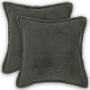 vidaXL Spilvenu pārvalks 2 pcs HOUTEN Tum&scaron;i pelēka 30 x 30 cm Boucl&eacute;
