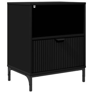vidaXL Nakts skapītis Melna 49 x 36 x 61 cm Inženierijas koks