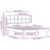vidaXL Gultas rāmis ar polsterētu galvas balstu Melna 160 x 200 cm