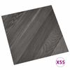 vidaXL Grīdas dēļi 55 pcs Pelēks 5,11 m&sup2; PVC