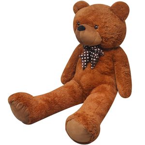 vidaXL rotaļu lācis, XXL, brūns plī&scaron;s, 85 cm
