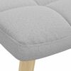 vidaXL &scaron;ūpuļkrēsls ar Footstool Cloud Grey audumu