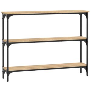 vidaXL konsoles galdiņ&scaron;, koka krāsa, 100x22,5x75 cm, inženierijas koks