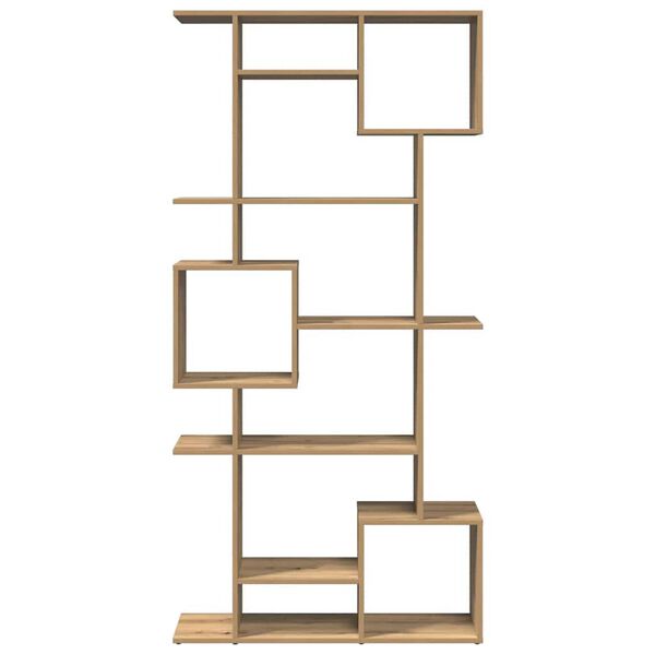 vidaXL grāmatu plaukts, koka krāsā, 92x29x188 cm, inženierijas koks