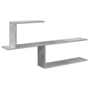 vidaXL Sienas plaukts Betona pelēks 122 x 18 x 60 cm Inženierijas koks
