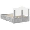 vidaXL Gultas rāmis Pelēks Sonoma 120 x 200 cm Inženierijas koks
