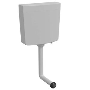 vidaXL tualetes poda tvertne ar apakšējo ūdens padevi, 3/6 l, pelēka