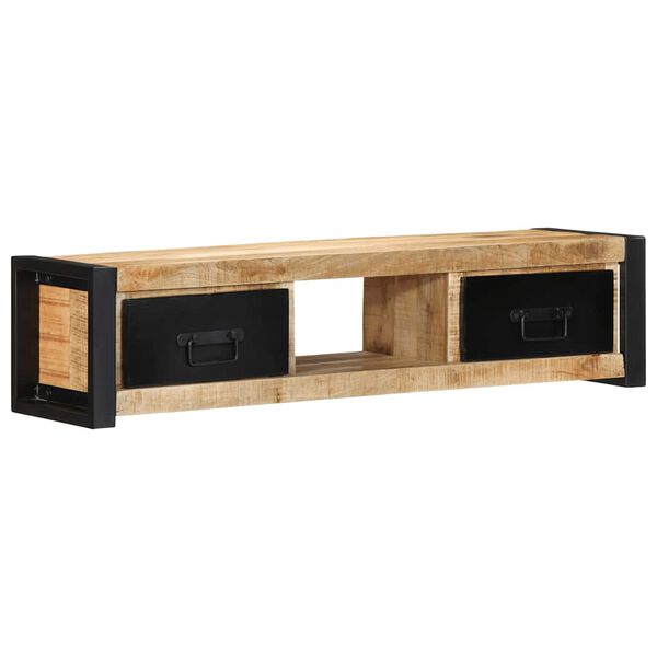 vidaXL TV skapis 100x30x25 cm Masīv Rough Wood Mango