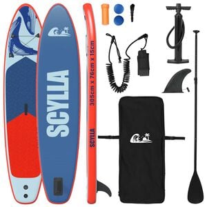 vidaXL Inflatējams stāvo&scaron;s paddels dēlis SCYLLA 305 x 76 x 15 cm Zila