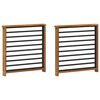 vidaXL Rokturis 2 pcs Dabiska 60 x 6 x 61 cm Cietā akācijas koks