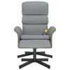 vidaXL masāžas krēsls ar kāju balstu, atgāžams, gai&scaron;i pelēks audums