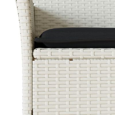 vidaXL dārza krēsli ar matračiem, 2 gab., balta PE rotangpalma