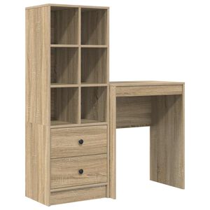 vidaXL Galds Sonoma ozols 105,5 x 34 x 127 cm 2 gab.