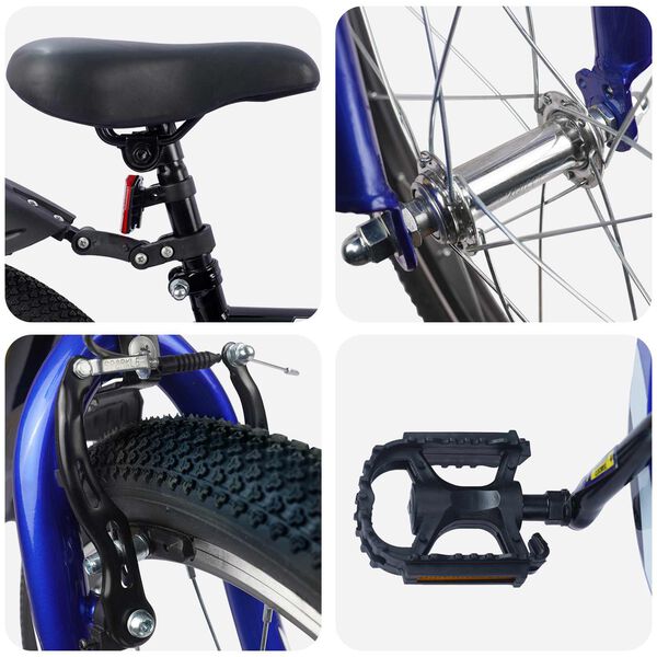 vidaXL Bērnu Velosipēds 18 Collas 5-7 gadiem Melna