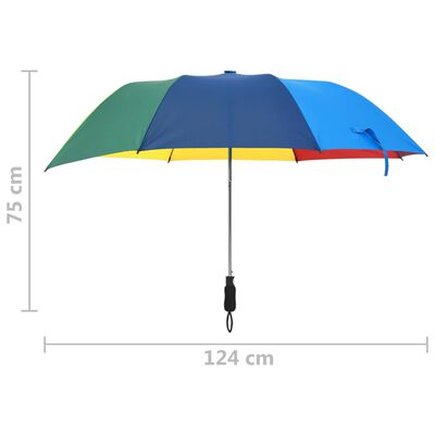 vidaXL lietussargs, automātiska aiztaisīšanās, 124 cm, melns
