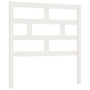 vidaXL gultas galvgalis, balts, 81x4x100 cm, priedes masīvkoks