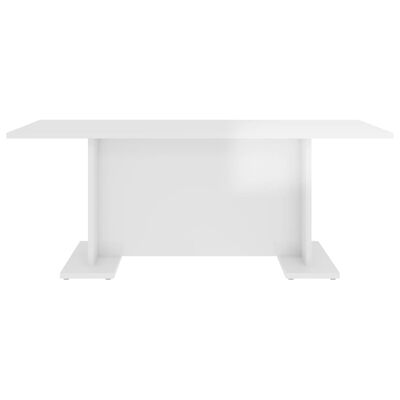 vidaXL kafijas galdiņš, spīdīgi balts, 103,5x60x40 cm, skaidu plāksne