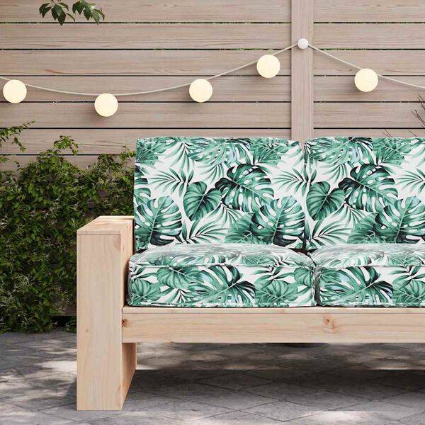 vidaXL Kastī&scaron;u spilvenu komplekts 2 pcs Lapu raksts 60 x 60 x 12 cm