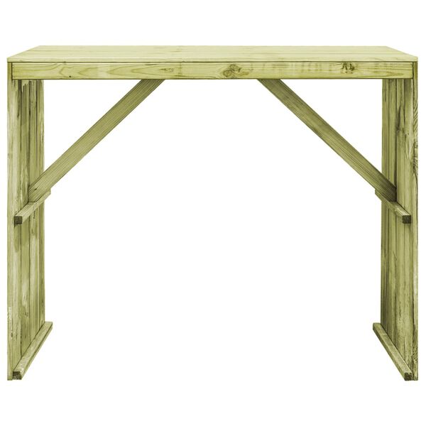 vidaXL 7-daļīgs dārza bāra mēbeļu komplekts, impregnēta priede