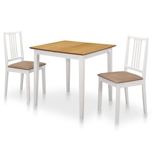 vidaXL 3-daļīgs virtuves mēbeļu komplekts, MDF, balts