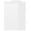 vidaXL skapītis ar iebūvētu izlietni, spīdīgi balts, inženierijas koks