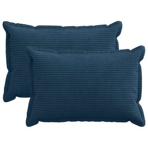 vidaXL Spilvenu pārvalks 2 gab. HOUTEN Tums zils 30 x 50 cm kordurojs