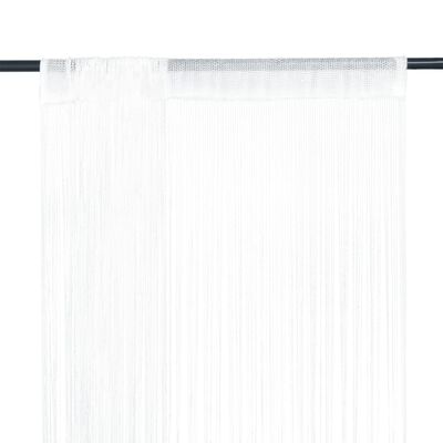 vidaXL bārkšu aizkari, 2 gab., 100x250 cm, balti