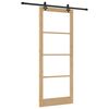 vidaXL Slīdo&scaron;ās durvis ORKDAL Dabīgs un melns 93 x 232 cm