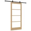 vidaXL Slīdo&scaron;ās durvis ORKDAL Dabīgs un melns 93 x 202 cm