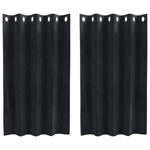 vidaXL Aptum&scaron;ojo&scaron;ie aizkari 2 pcs Melna 140 x 140 cm Samts
