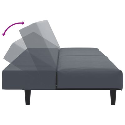 vidaXL divdaļīgs dīvānu komplekts, tumši pelēks samts