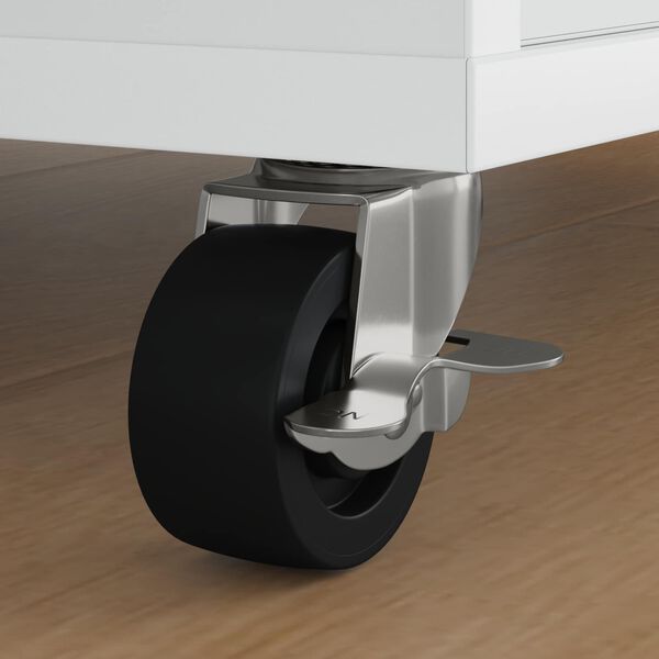 vidaXL Ritenis 12 pcs Melns un sudraba 50,7 x 50,7 x 24,4 mm