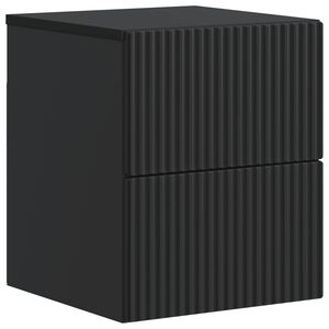 vidaXL Sienā stiprināms nakts skapis Melns 33 x 34,5 x 40 cm