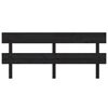 vidaXL gultas galvgalis, melns, 184x3x81 cm, priedes masīvkoks