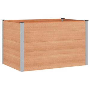 vidaXL Augstā puķu kaste Brūna 150 x 100 x 91 cm WPC un alumīnijs