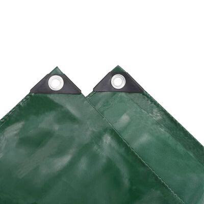 vidaXL brezenta pārklājs, tents, 650 g/m², 4x8 m, zaļš
