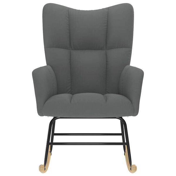 vidaXL &scaron;ūpuļkrēsls, tum&scaron;i pelēks audums