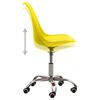 vidaXL virtuves krēsli, 2 gab., dzeltena mākslīgā āda