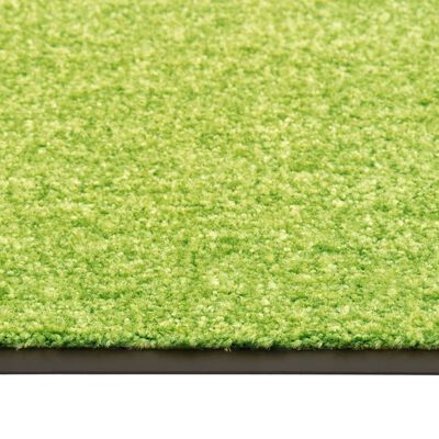 vidaXL durvju paklājs, mazgājams, zaļš, 90x150 cm