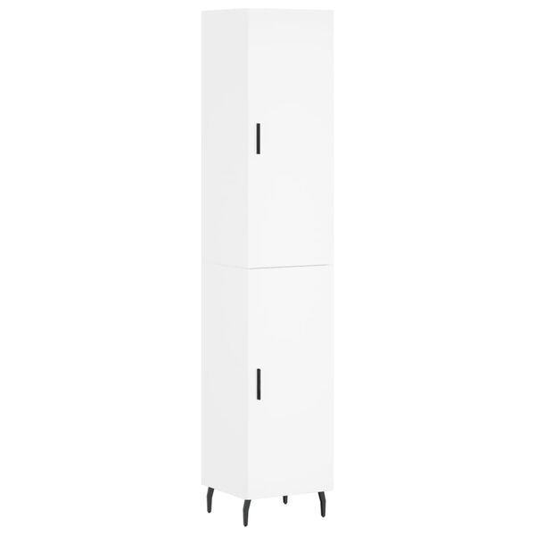 vidaXL augstais skapītis, balts, 34,5x34x180 cm, inženierijas koks