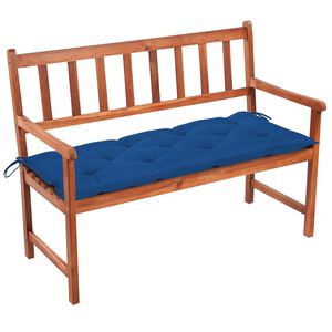 vidaXL dārza sols ar matraci, 120 cm, akācijas masīvkoks