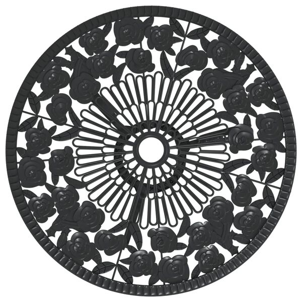 vidaXL 3-daļīgs bistro mēbeļu komplekts, liets alumīnijs, melns