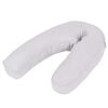 vidaXL grūtnieču spilvens, pakava forma, 54x(36-43) cm, pelēks