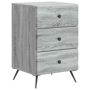 vidaXL Nakts skapītis Pelēks Sonoma ozols 43 x 41 x 66,5 cm
