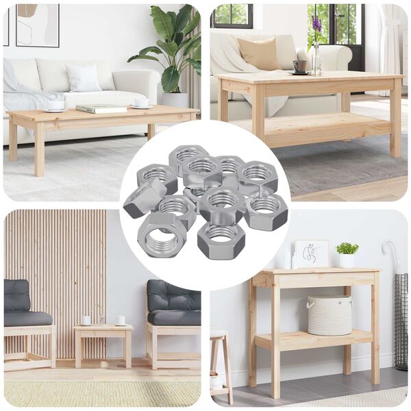 vidaXL Se&scaron;stūra uzgrieznis 9000 pcs Sudraba Metāls