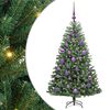 vidaXL Mākslīgā Saliekamā Ziemassvētku Egle Zaļa 120 cm PVC un metāls