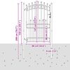 vidaXL Žoga vārti ar naglām Melna 100 x 200 cm Pulverkrāsots tērauds