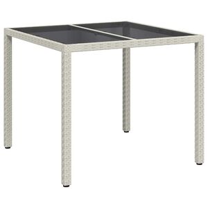 vidaXL Dārza galds Balts 90 x 90 x 75 cm poliratāns