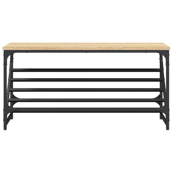 vidaXL apavu plaukts, ozolkoka krāsa, 90x30x45 cm, inženierijas koks